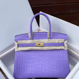 Side view of balanced structured handbag
