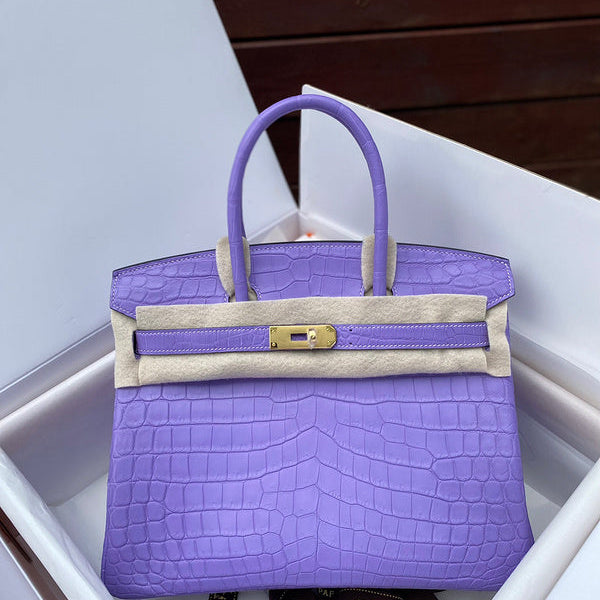 Side view of balanced structured handbag