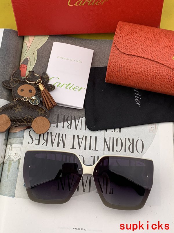 Angled view of Cartier unisex sunglasses