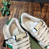 Gucci sneakers detailed view showing premium designer craftsmanship