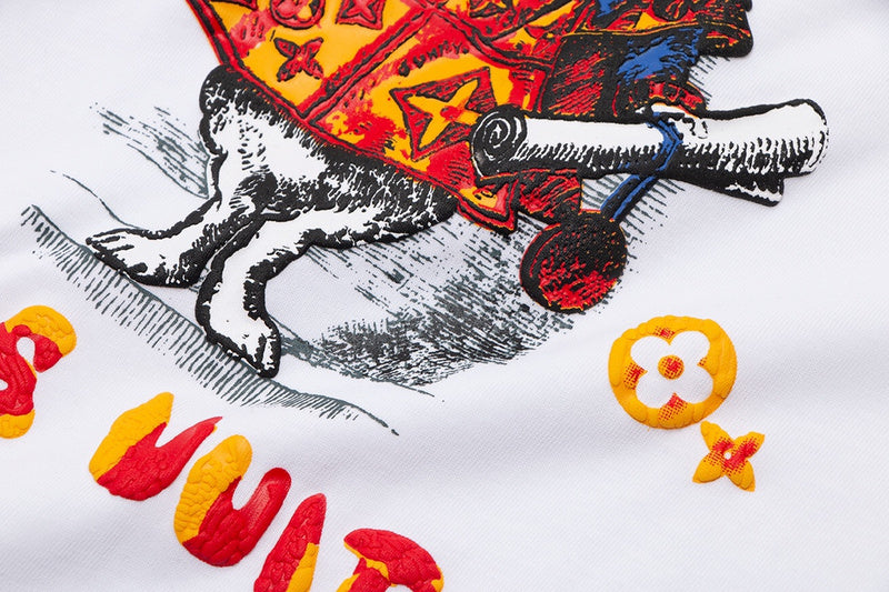 Full styled look of Louis Vuitton cotton t-shirt with everyday silhouette