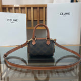Side profile of sleek premium women's handbag – women's designer-style accessory