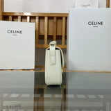 Side profile of classic signature women's handbag – women's designer-style accessory