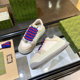Gucci clean off-white luxury sneakers view 4 bold athletic profile