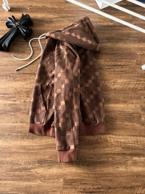 Back view of Louis Vuitton luxury clothing with everyday silhouette
