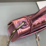 Contemporary Premium PU Leather Handbag - Signature Hardware Accents | Women's Statement Accessory #479 - styled full view (image 7) of designer-inspired handbag