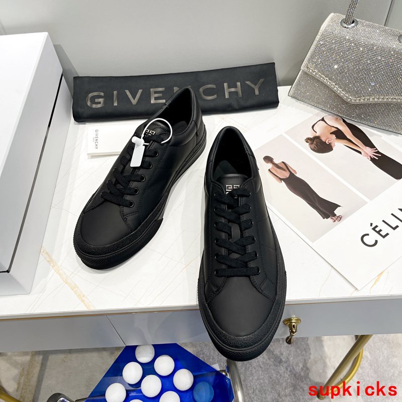 Givenchy White Bow-Detail Flats - Angled View