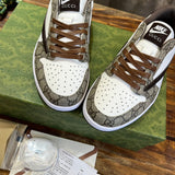 Gucci sneakers detailed view showing premium designer craftsmanship