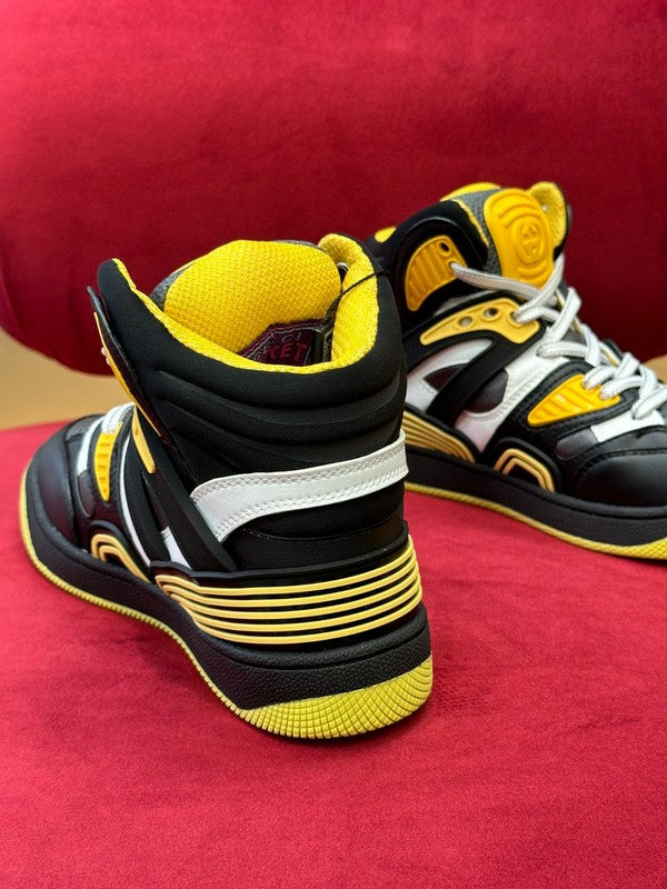 Gucci sneakers detailed view showing premium designer craftsmanship