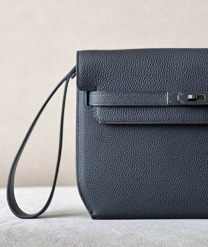 Poised bag shown from front angle