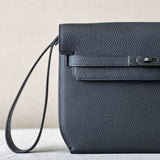 Poised bag shown from front angle