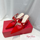 Close-up of Roger Vivier shoes craftsmanship