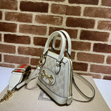 Close-up detail of everyday-luxe structured women's handbag – women's luxury handbag