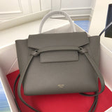 Side profile of everyday-luxe signature women's handbag – women's luxury accessory