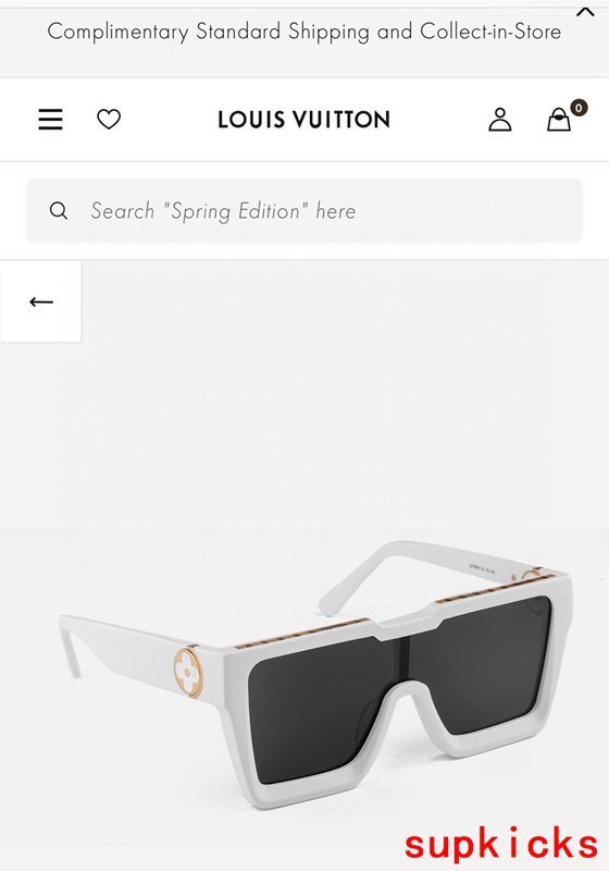 Angled view of Louis Vuitton unisex sunglasses
