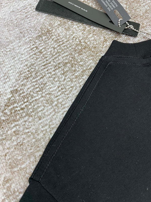 Close-up of Amiri t-shirt craftsmanship