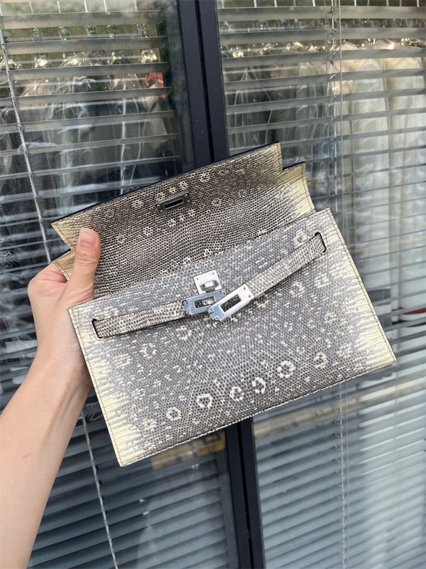 Close-up detail of tailored bag design