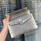 Close-up detail of tailored bag design