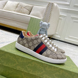 Gucci Streetwear sneakers in neutral cream sleek tonal finish front view