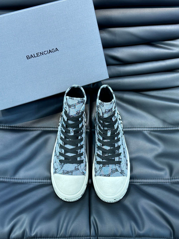 Balenciaga White Ankle Boots - Back View