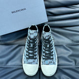 Balenciaga White Ankle Boots - Back View