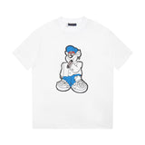 Side profile of Louis Vuitton cotton t-shirt with monogram-inspired silhouette
