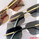 Close-up detail view of Louis Vuitton unisex sunglasses