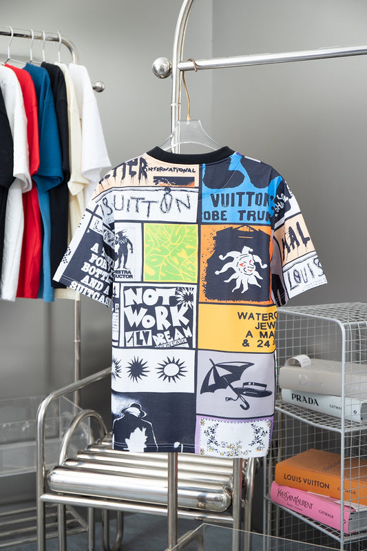 Side profile of Louis Vuitton cotton t-shirt with signature branding