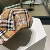 Close-up detail view of Burberry unisex cap
