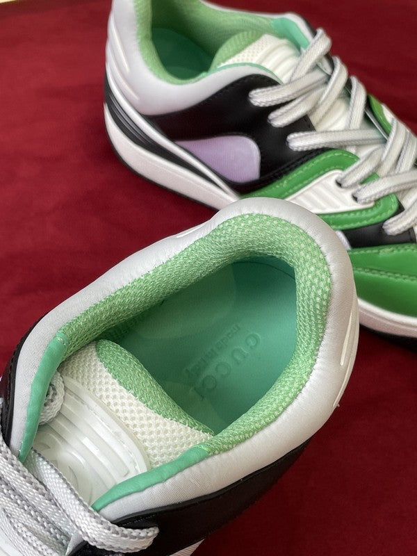 Gucci sneakers detailed view showing premium designer craftsmanship