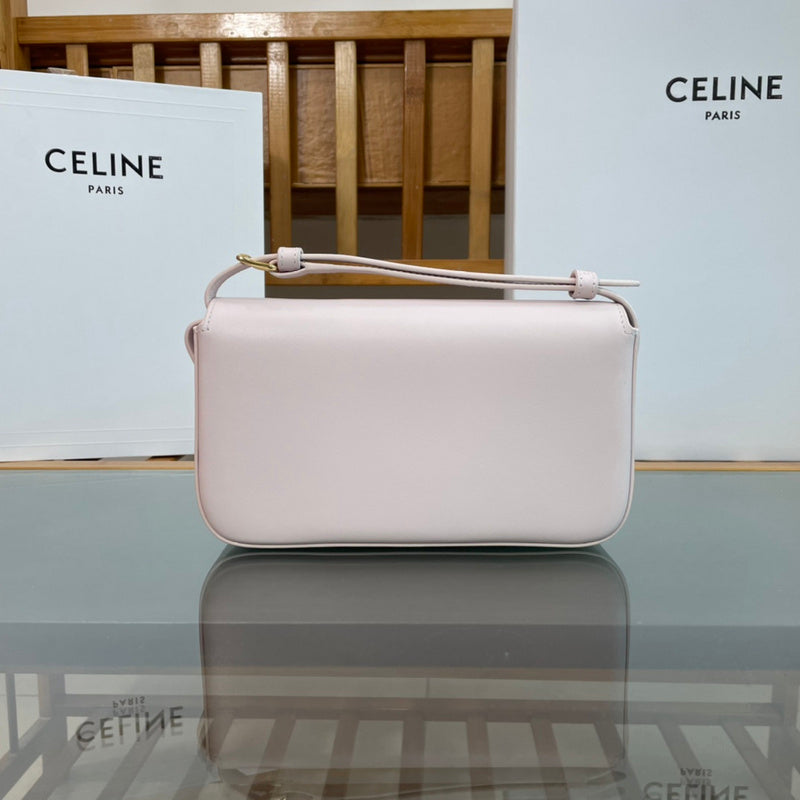 Side profile of classic signature women's handbag – women's designer-style accessory