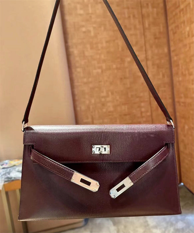 Side view of modernist structured handbag