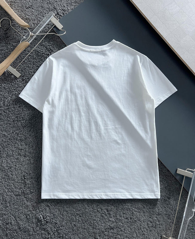 Close-up detail shot of Louis Vuitton cotton t-shirt with relaxed-fit cut