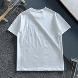 Close-up detail shot of Louis Vuitton cotton t-shirt with relaxed-fit cut
