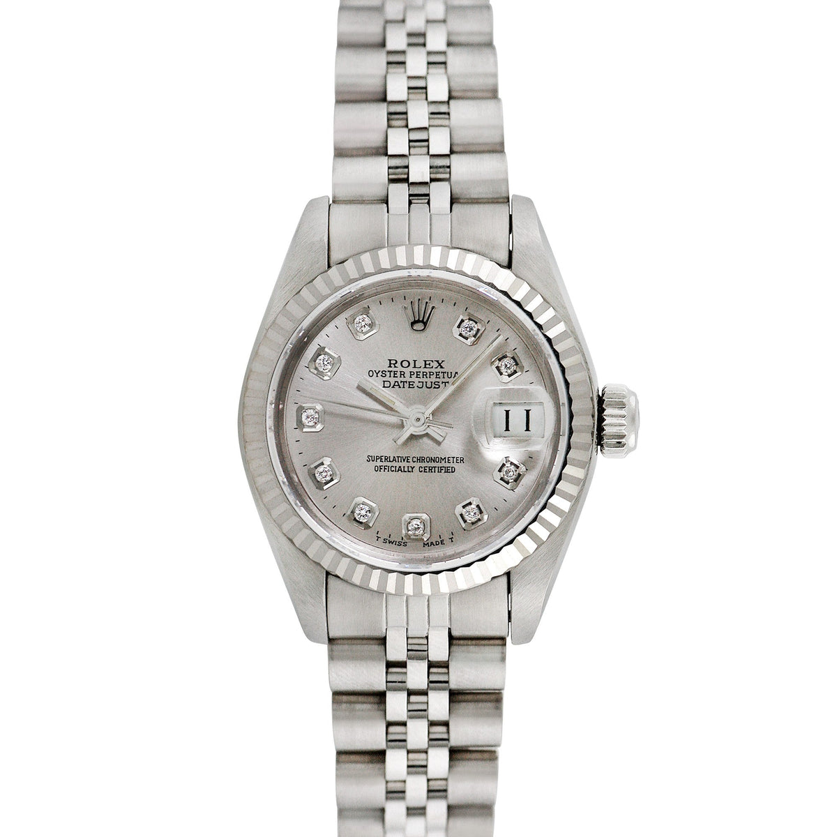 Side view of Rolex women's watch