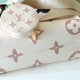  Polished crossbody bag carried on shoulder