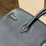 Understated bag shown from front angle
