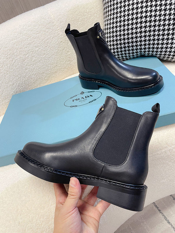 Close-up of Prada shoes craftsmanship