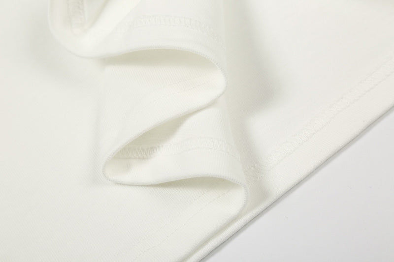 Close-up detail shot of Louis Vuitton cotton t-shirt with tailored silhouette