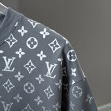Full styled look of Louis Vuitton cotton t-shirt with signature branding