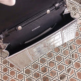 Front view of chic modern women's handbag – women's luxury accessory