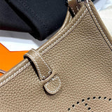 Side view of elegant structured handbag
