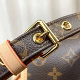 Top view of modern refined women's handbag – women's luxury accessory
