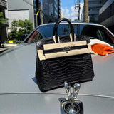Close-up detail of modernist bag design
