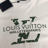 Flat lay presentation of Louis Vuitton cotton t-shirt with runway-inspired design