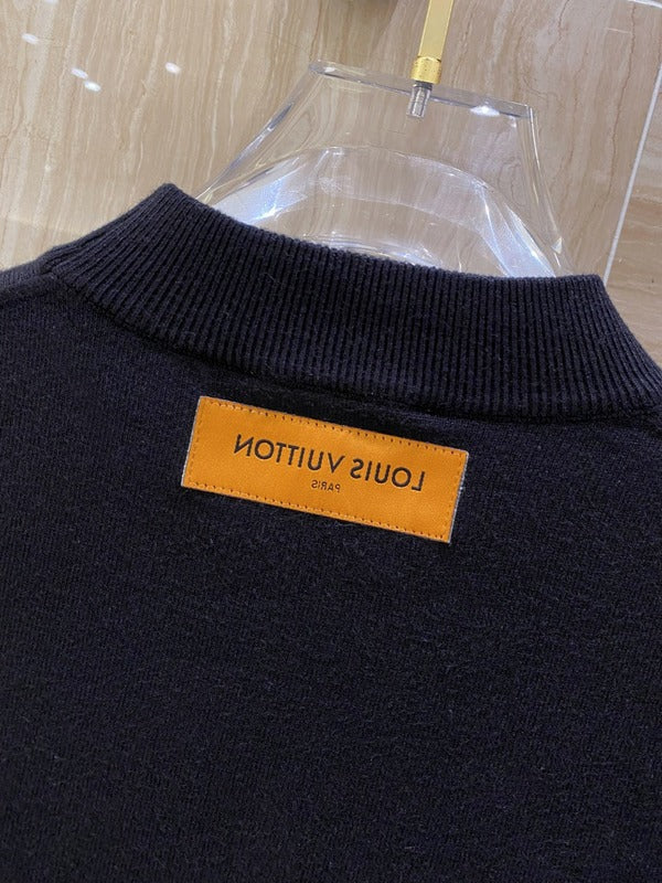 Front view of Louis Vuitton luxury clothing with streetwear-inspired cut