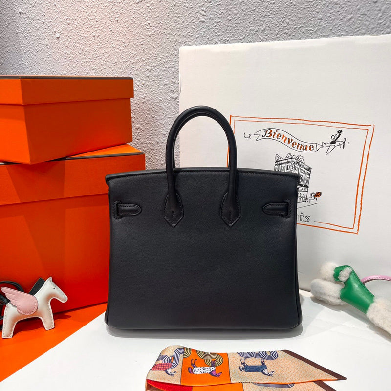 Side view of contemporary structured handbag