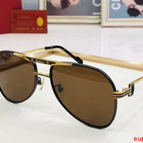 Close-up detail view of Cartier unisex sunglasses