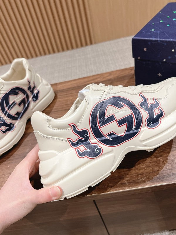 Gucci sneakers detailed view showing premium designer craftsmanship