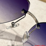 Close-up detail view of Cartier unisex sunglasses